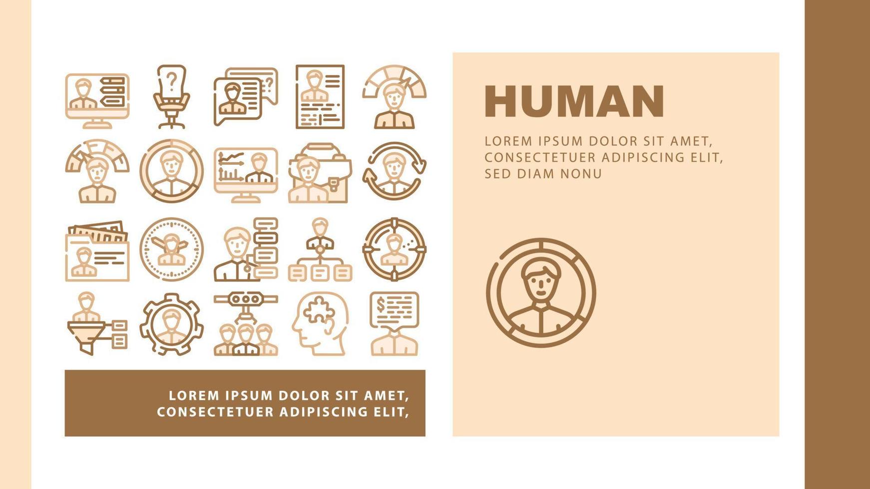 human resources hr afdeling landing header vector