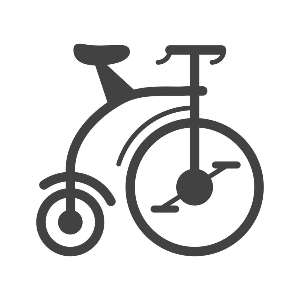 fiets glyph zwart pictogram vector