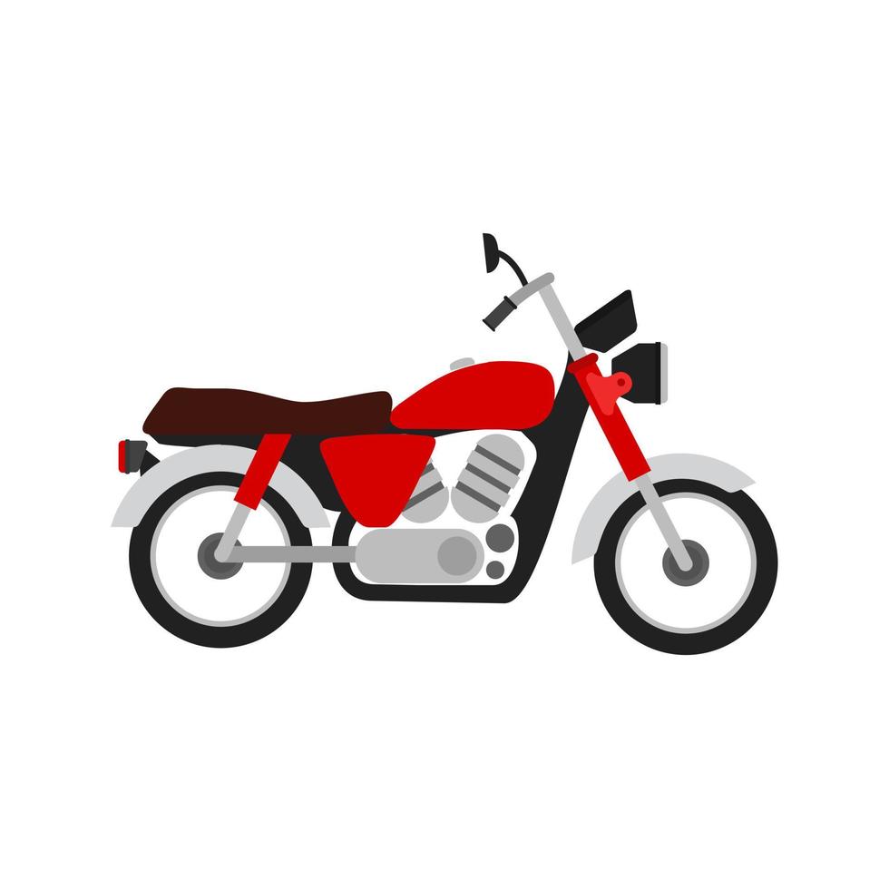 motorfiets plat veelkleurig pictogram vector
