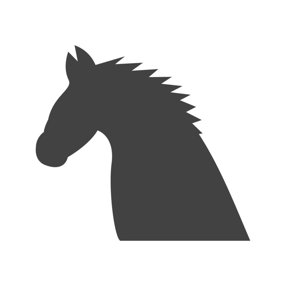 paard glyph zwart pictogram vector