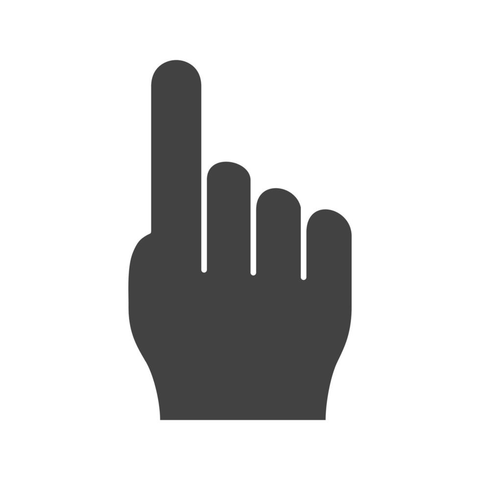 handcursor glyph zwart pictogram vector