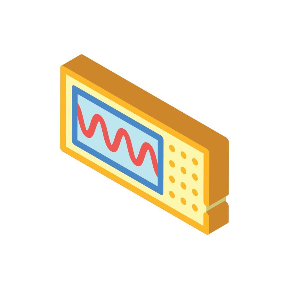 oscilloscoop meetapparatuur isometrische pictogram vectorillustratie vector