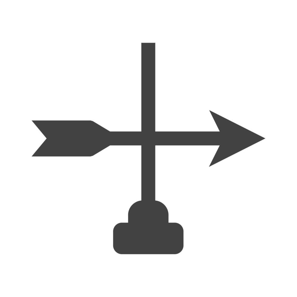 routebeschrijving glyph zwart pictogram vector