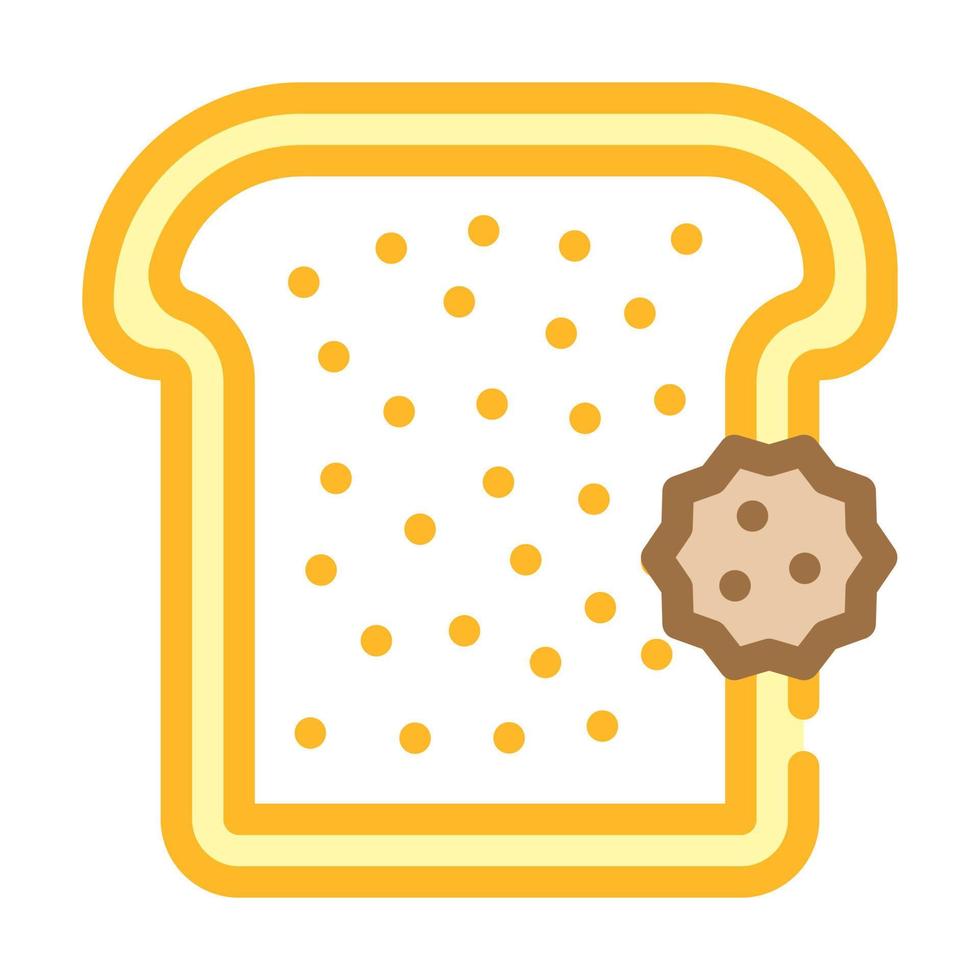 brood allergie kleur pictogram vectorillustratie plat vector