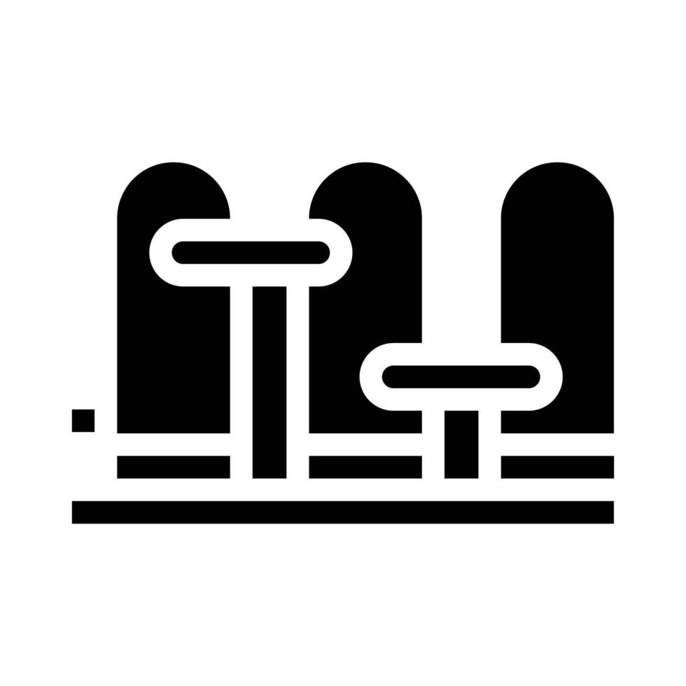 waterfiltratie fabriek tank glyph pictogram vectorillustratie vector