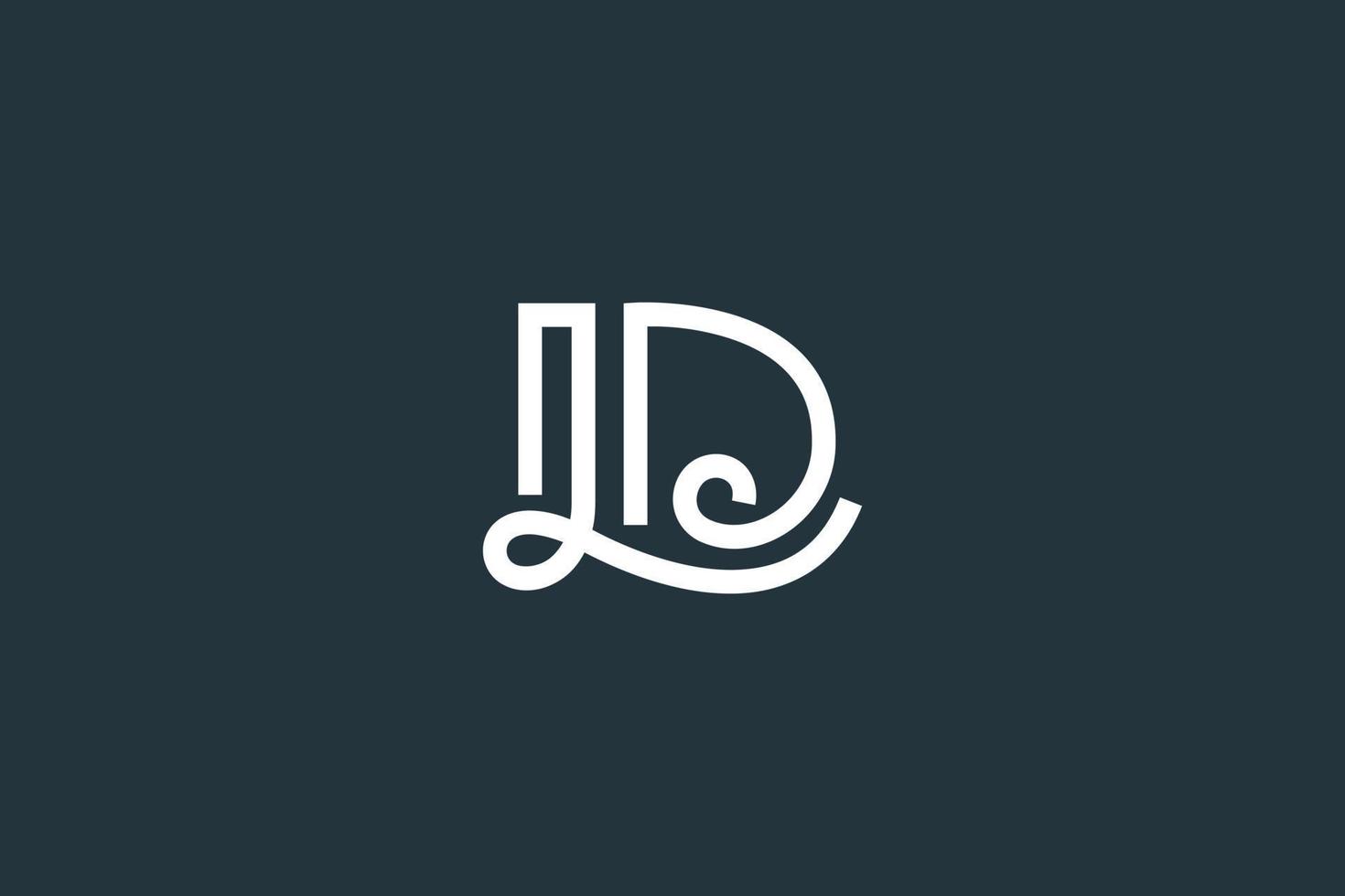 eerste letter ld logo ontwerp vector sjabloon