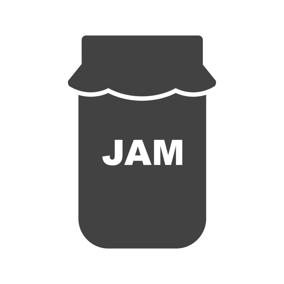 jam fles glyph zwart pictogram vector