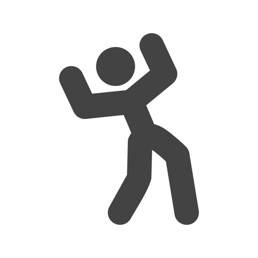 aerobics ik glyph zwart pictogram vector