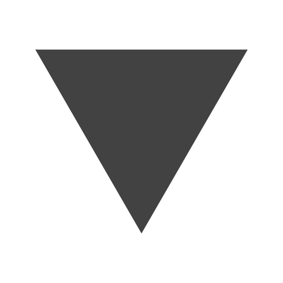 omgekeerde driehoek glyph zwart pictogram vector