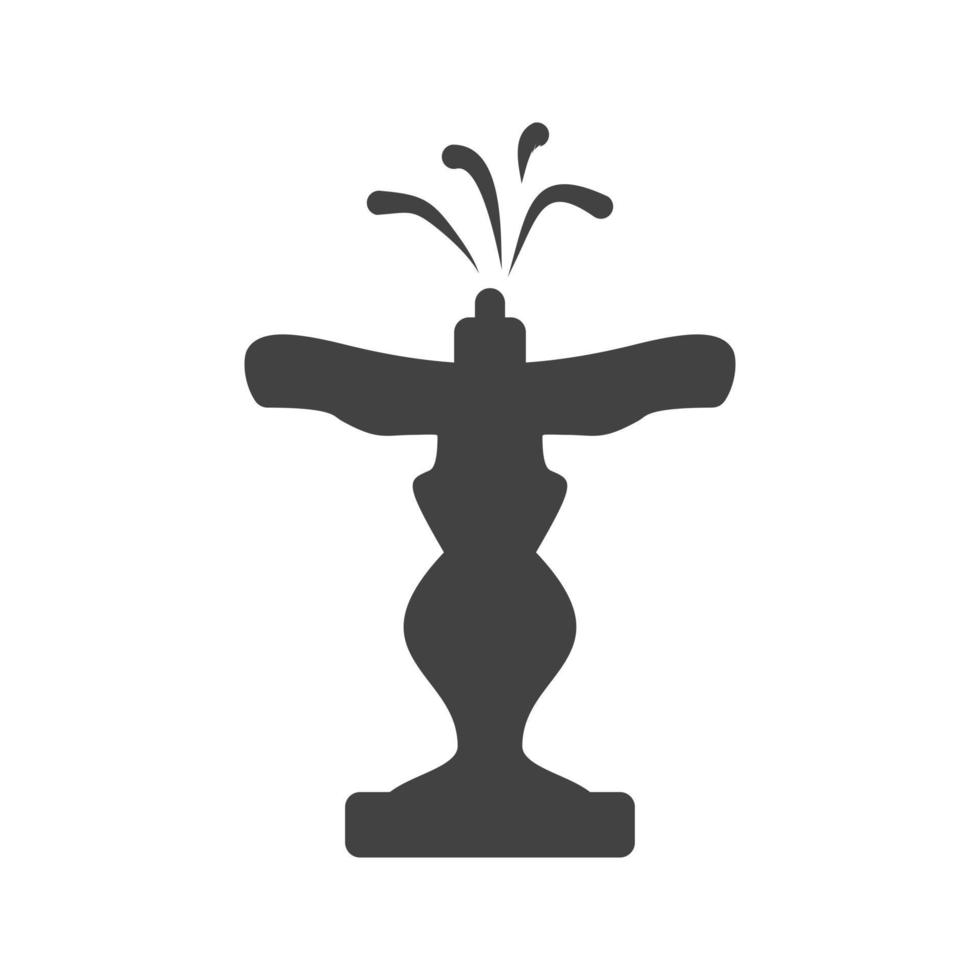 fontein glyph zwart pictogram vector