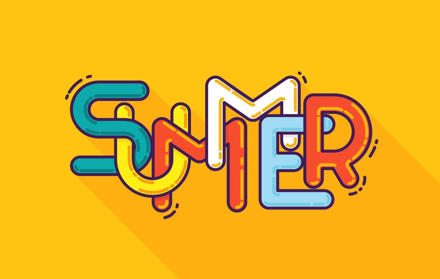 zomer typografie. sjabloon voor lettertype-compositie. hallo, feest, vakantie, avontuur, komt eraan, collectie, liefde, verkoop, paradijs. vector kalligrafie ontwerp.