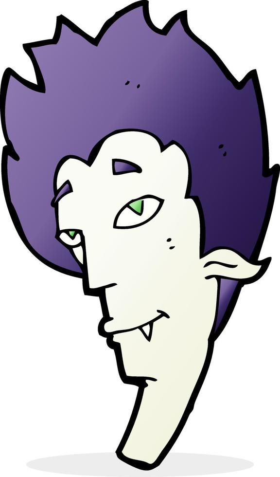 cartoon vampier hoofd vector