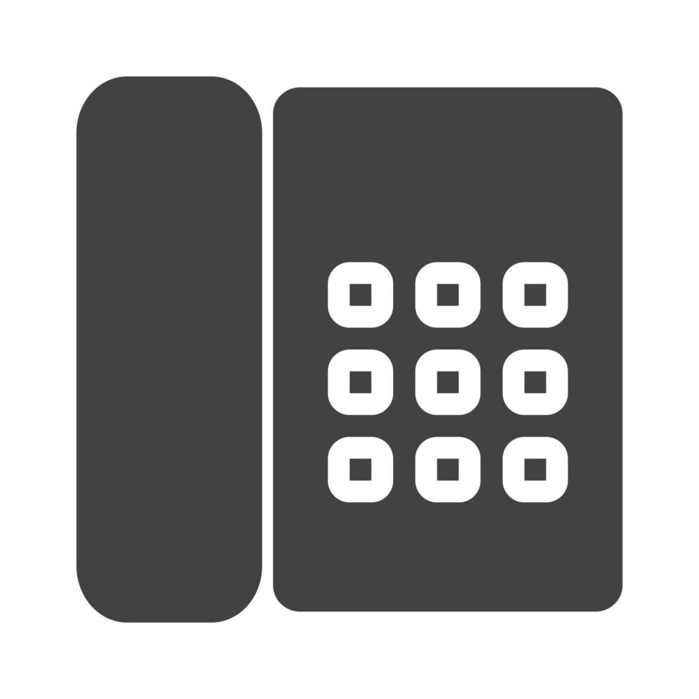 telefoon glyph zwart pictogram vector