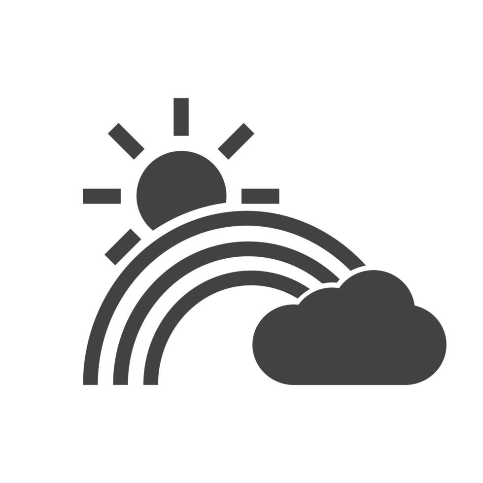 regenboog iii glyph zwart pictogram vector