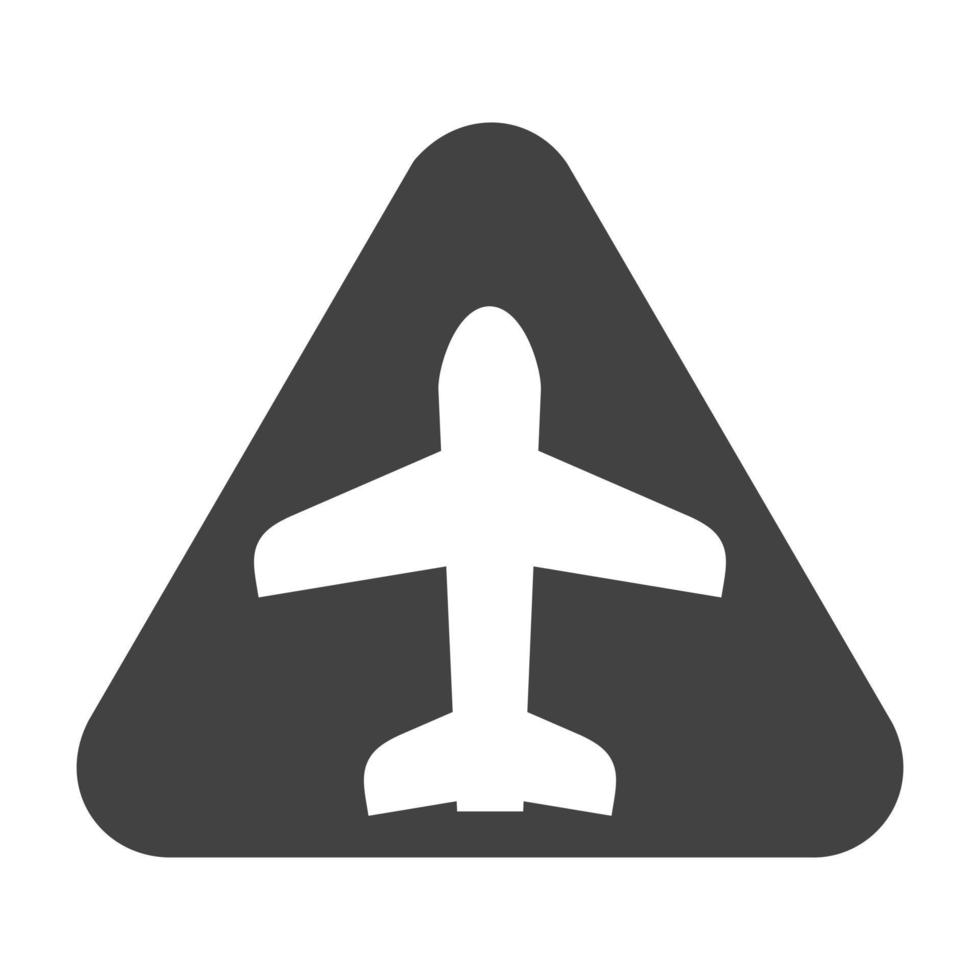 luchthaven teken glyph zwart pictogram vector