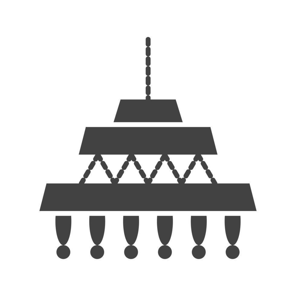 lamp glyph zwart pictogram vector