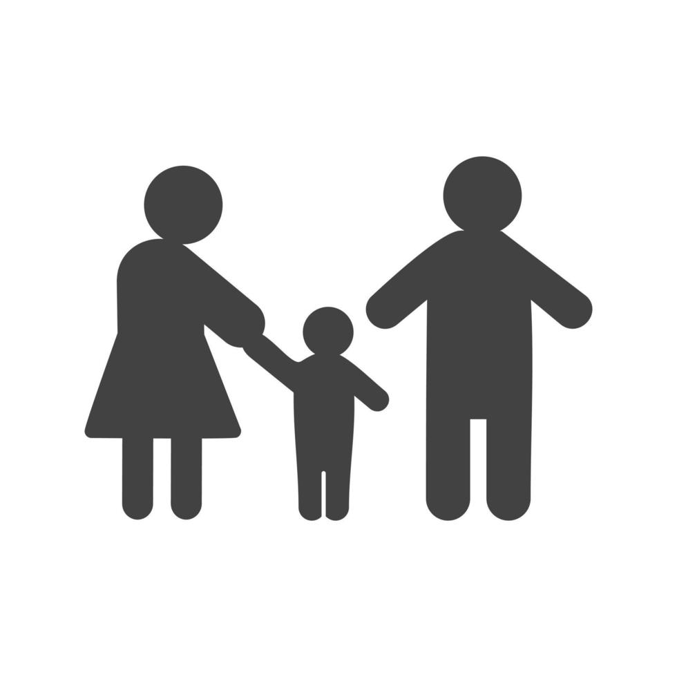 ouders glyph zwart pictogram vector