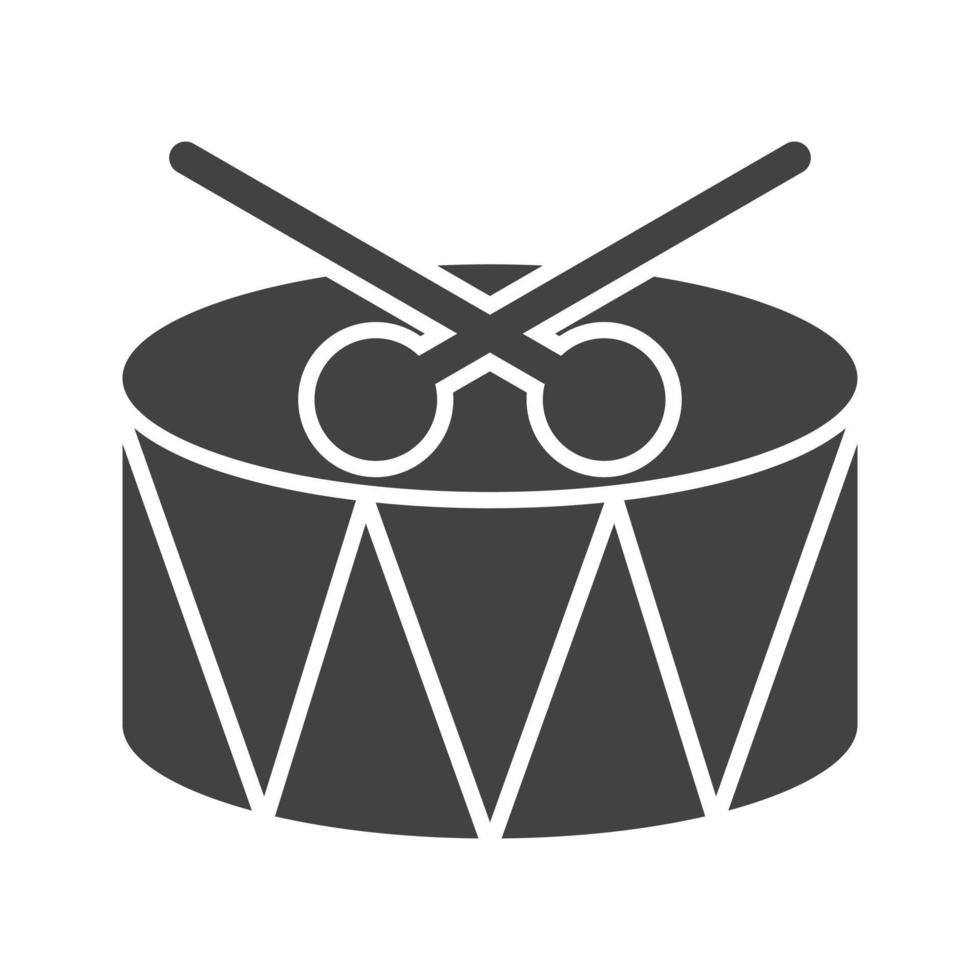 drum glyph zwart pictogram vector