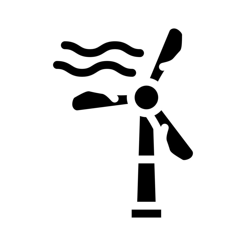 windmolen voor energieopwekking glyph pictogram vectorillustratie vector