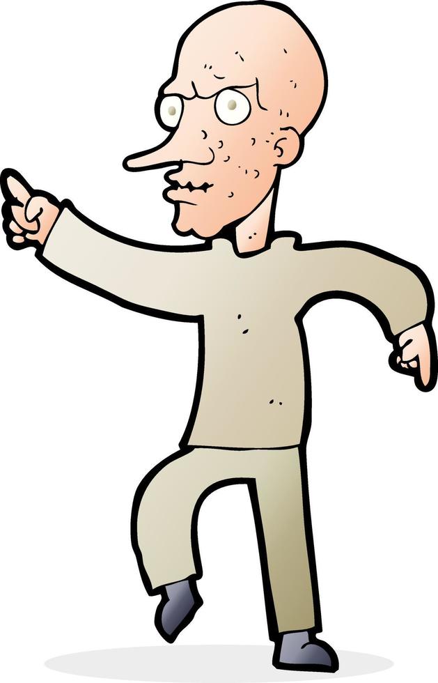 cartoon boze oude man vector