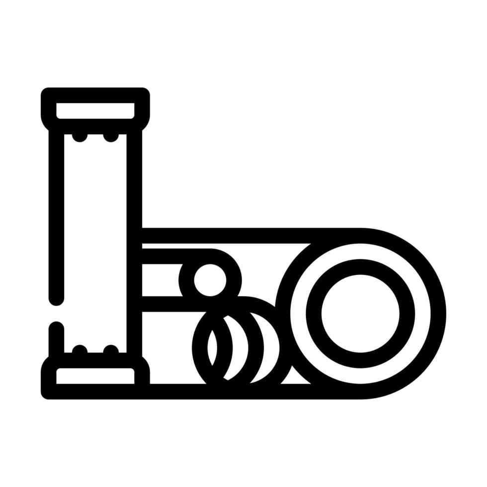 pijpen bouwmateriaal lijn pictogram vectorillustratie vector