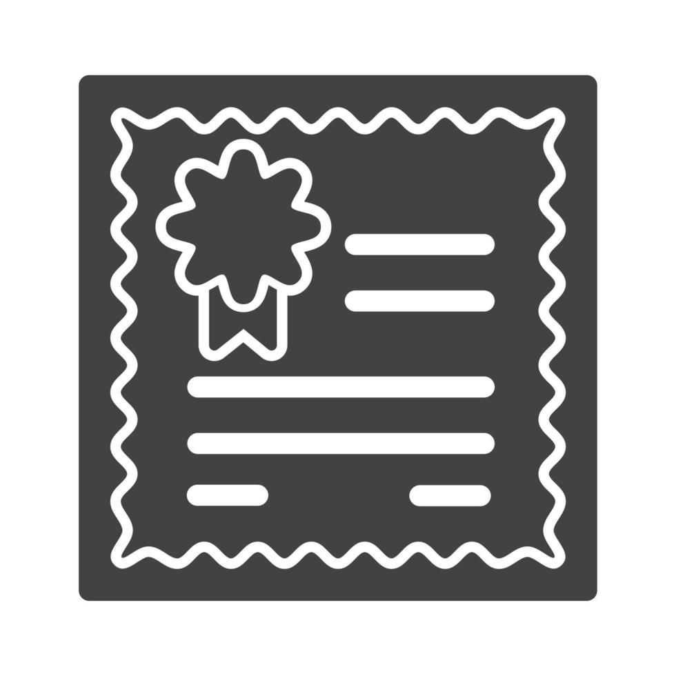 diploma glyph zwart pictogram vector