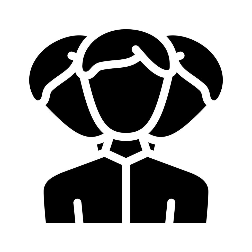 cliënt portret creatie kyc glyph pictogram vectorillustratie vector