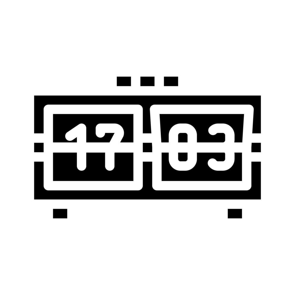 mechanische klok glyph pictogram vectorillustratie vector