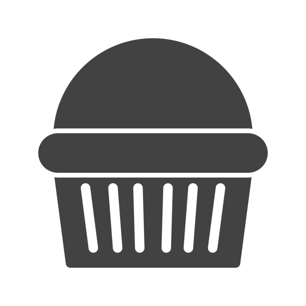 chocolade muffin glyph zwart pictogram vector