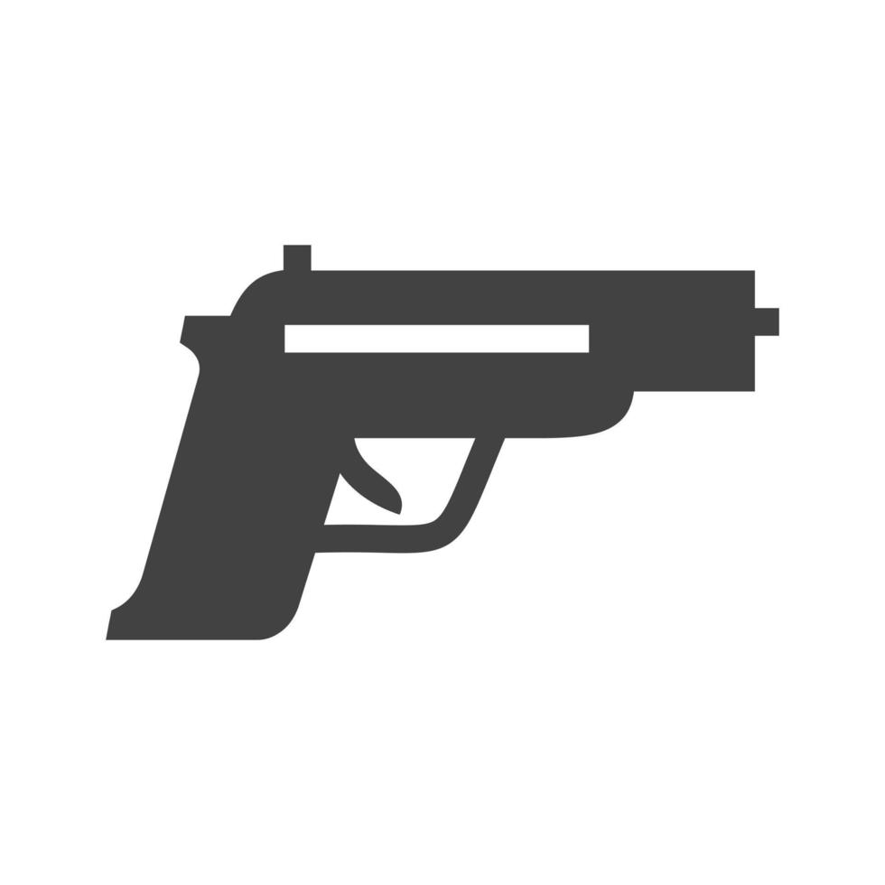 pistool glyph zwart pictogram vector