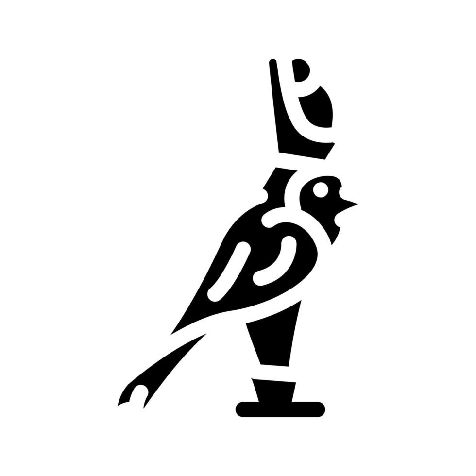 vogel Egypte glyph pictogram vectorillustratie vector