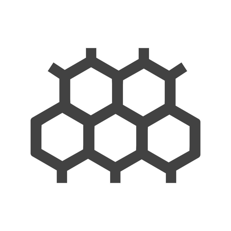 moleculaire structuur glyph zwart pictogram vector