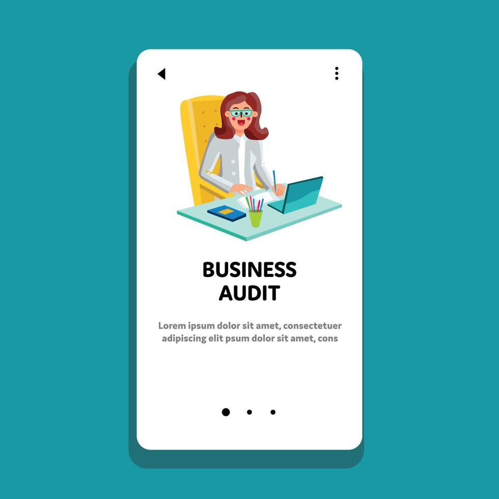 zakelijke audit werkende accountant financier vectorillustratie vector