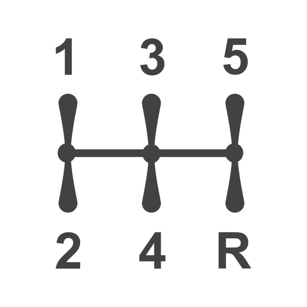 auto shifter glyph zwart pictogram vector