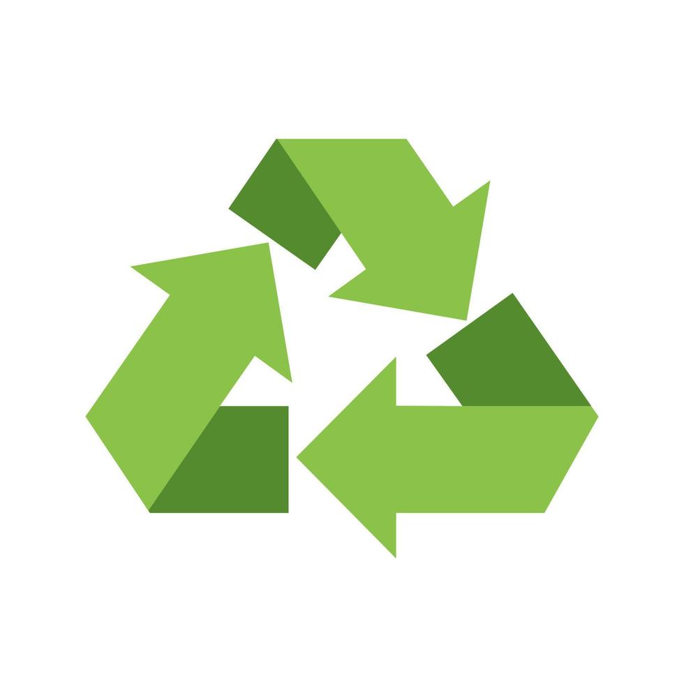recycle plat veelkleurig pictogram vector