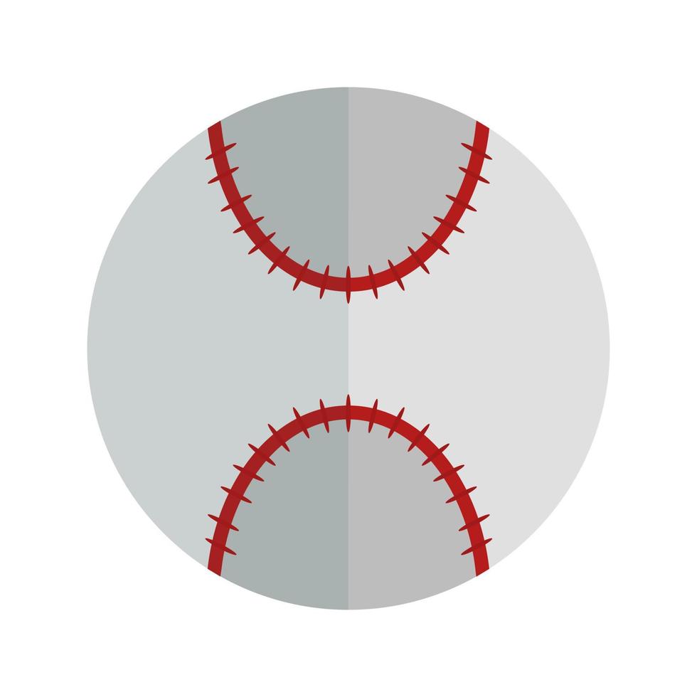 softbal plat veelkleurig pictogram vector