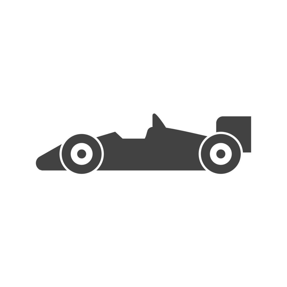 sportwagen glyph zwart pictogram vector