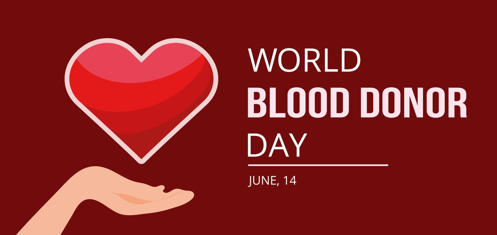 wereld bloeddonor dag sjabloon op witte achtergrond vector