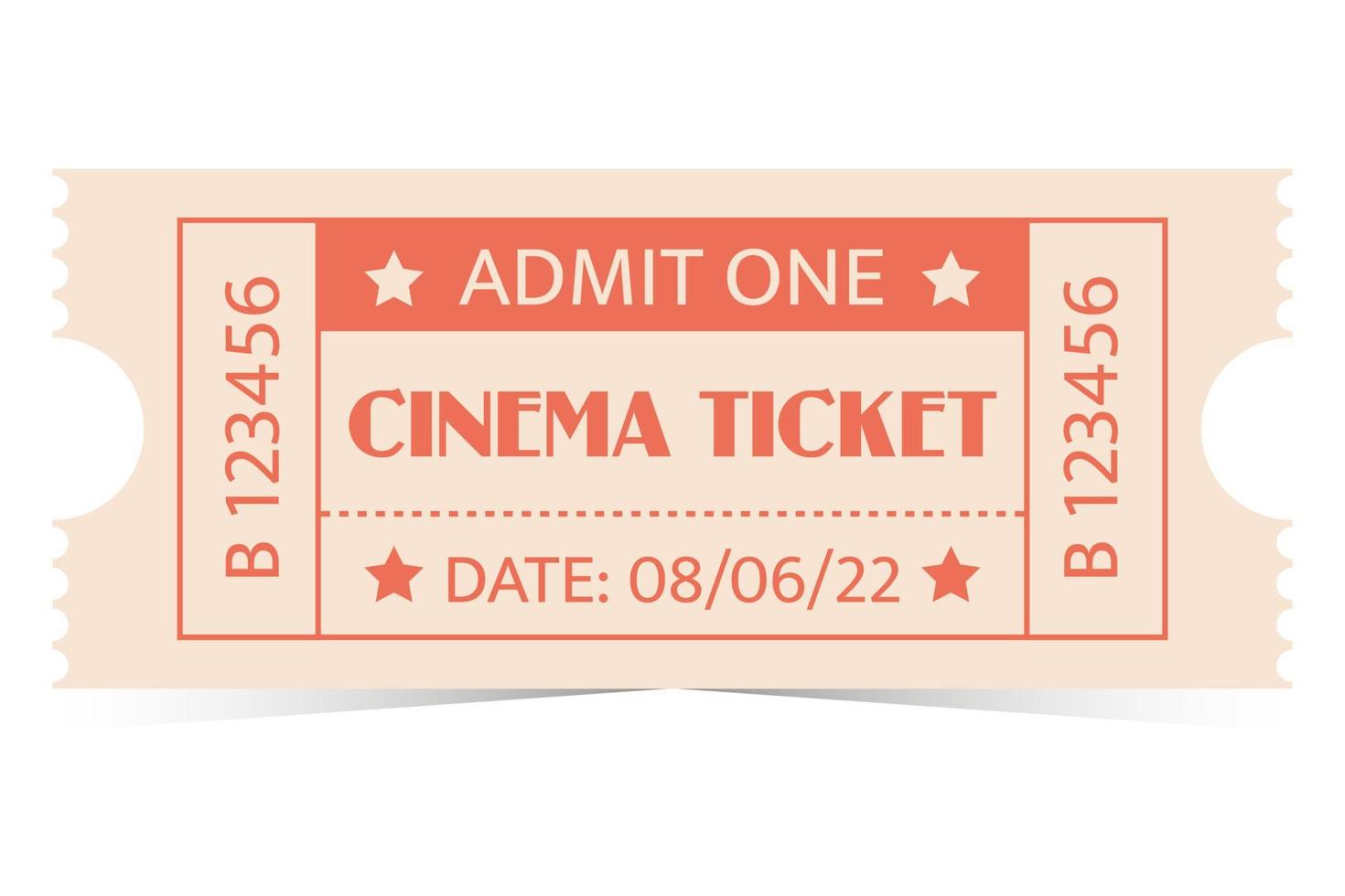 retro bioscoop of film, theater, circusticket vector