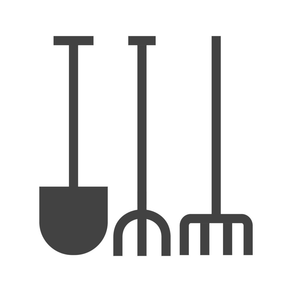 tuingereedschap glyph zwart pictogram vector