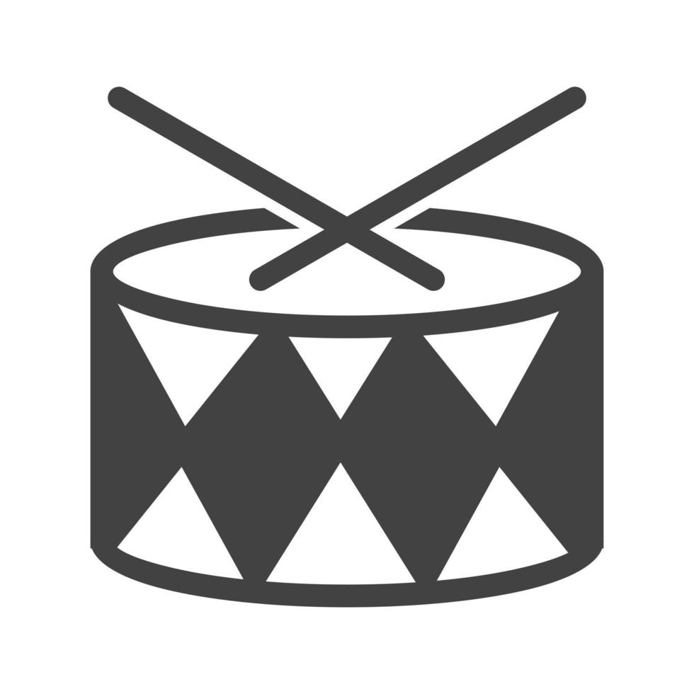 drums glyph zwart pictogram vector