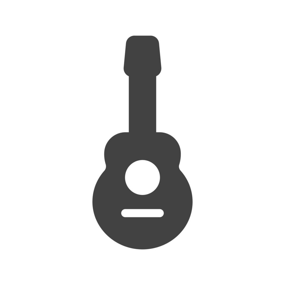 gitaar glyph zwart pictogram vector