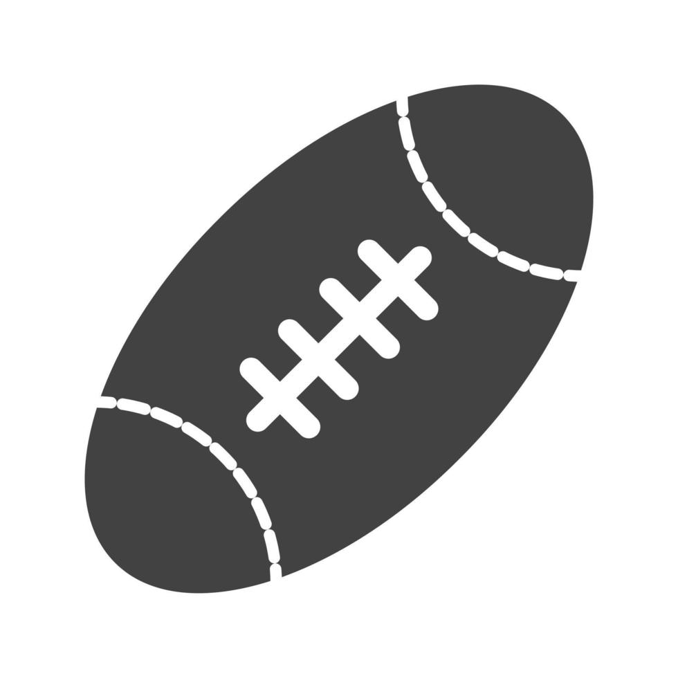 rugbybal glyph zwart pictogram vector