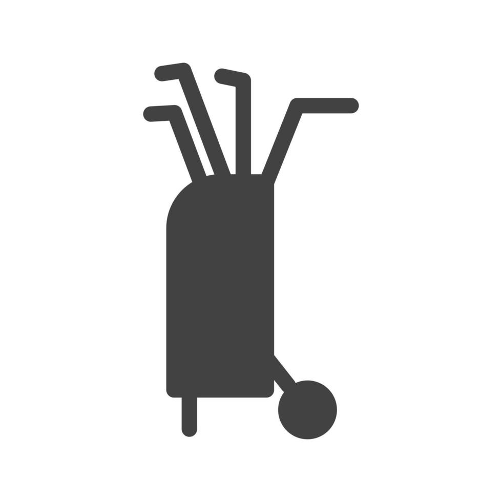 golfstokken glyph zwart pictogram vector