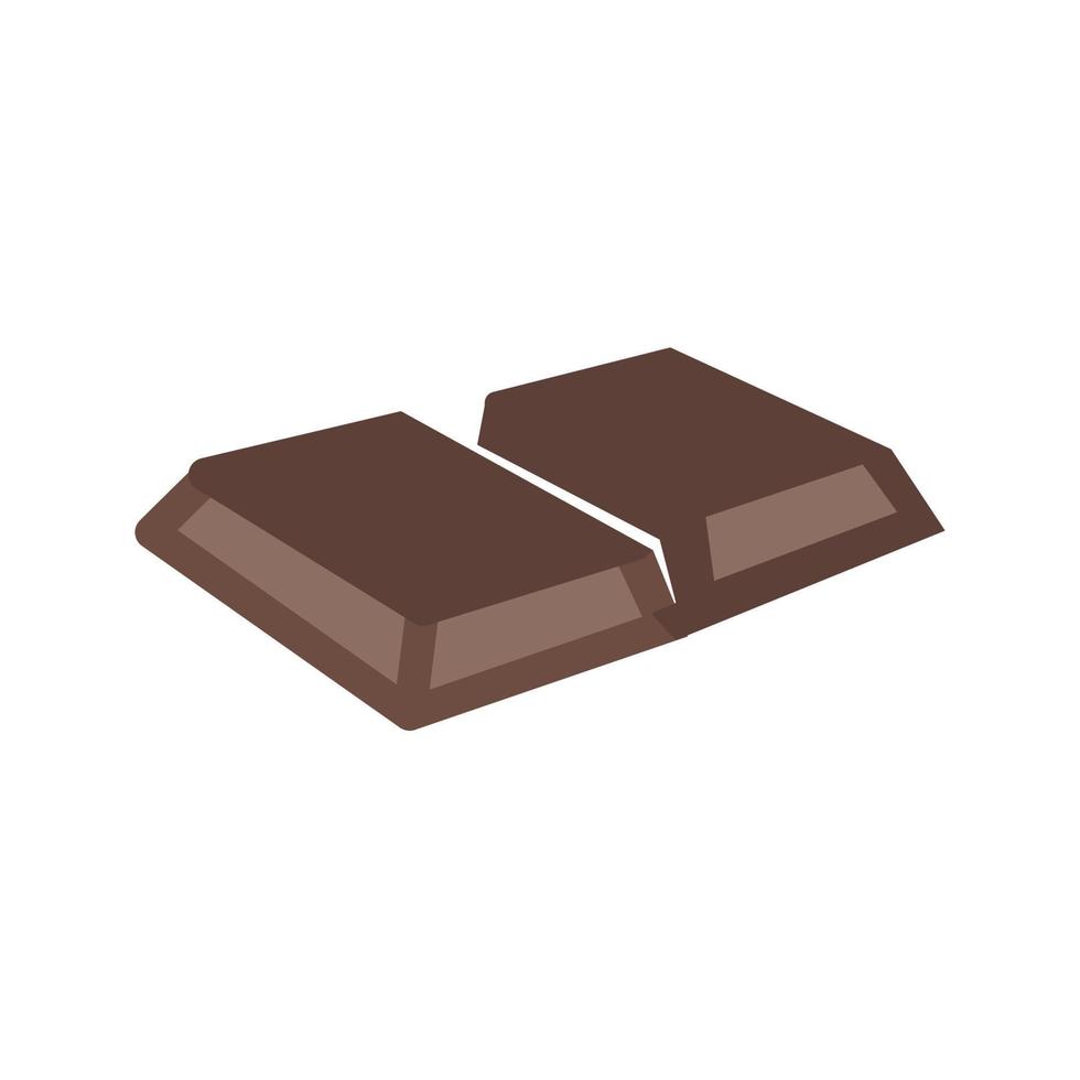 chocoladekoekje plat veelkleurig pictogram vector