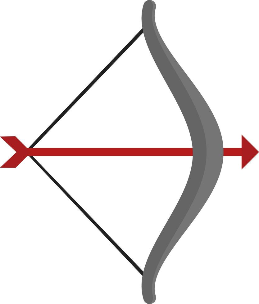 boogschieten plat veelkleurig pictogram vector