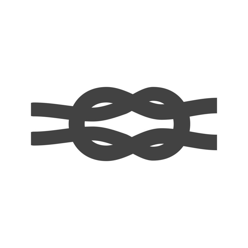 touw glyph zwart pictogram vector