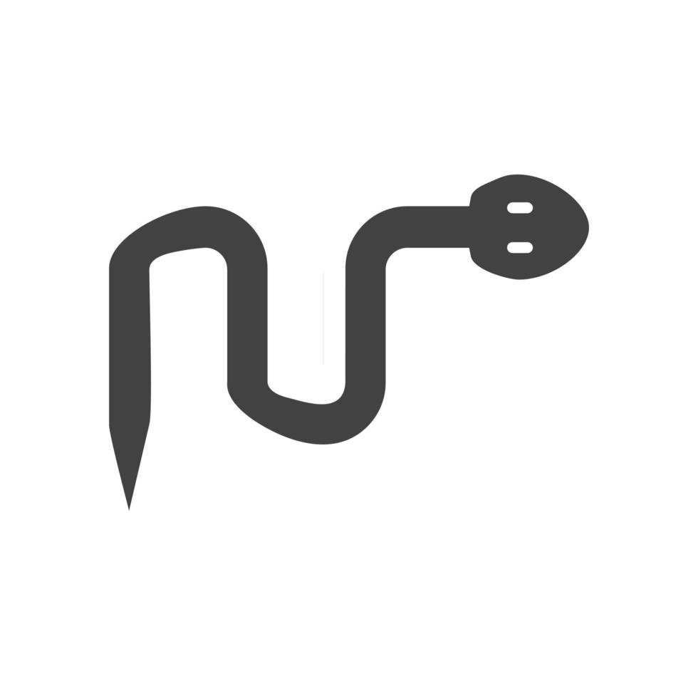 huisdier slang glyph zwart pictogram vector