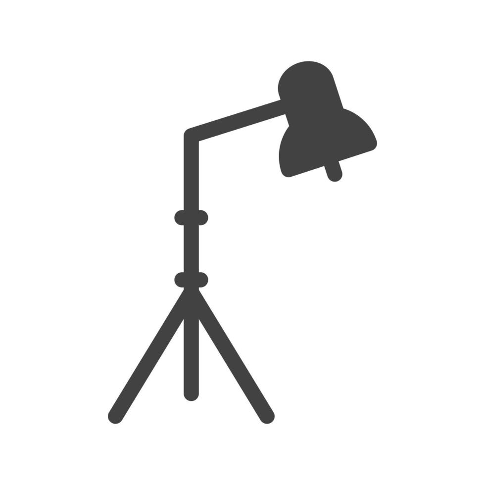 lichtstandaard i glyph zwart pictogram vector