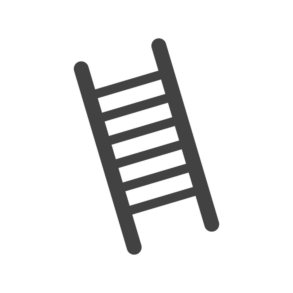 ladder glyph zwart pictogram vector